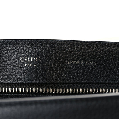 Celine Drummed Calfskin Suede Medium Trapeze Black 5 of 5