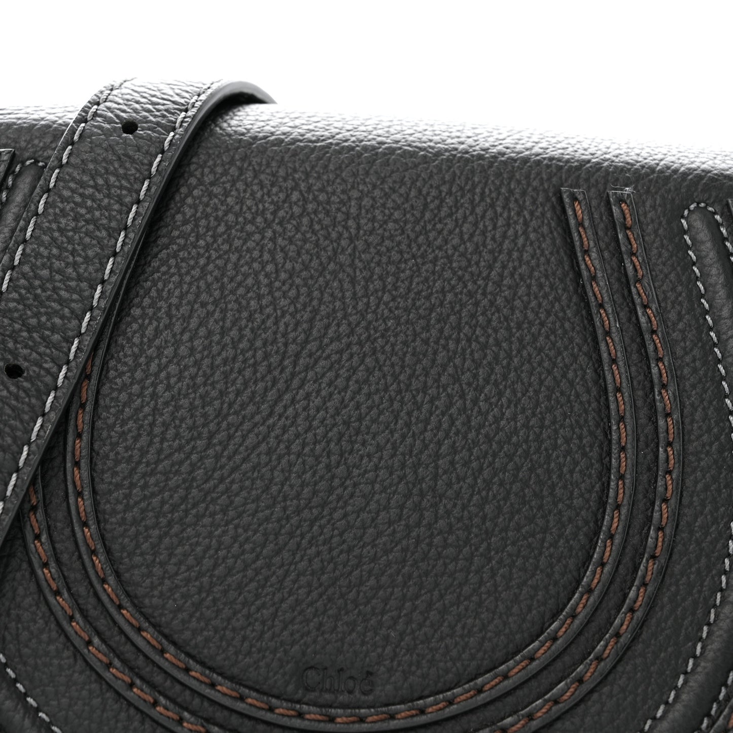 Calfskin Mini Marcie Round Crossbody Bag Black