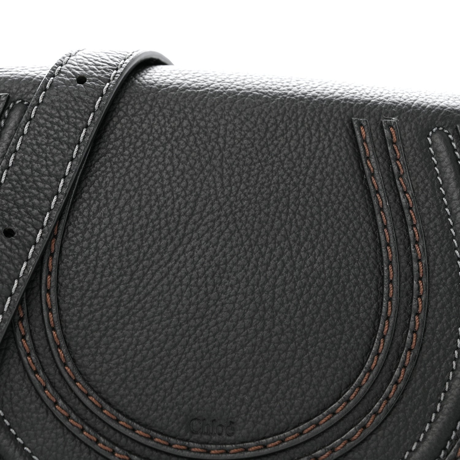 Chloe Calfskin Mini Marcie Round Crossbody Bag Black 7 of 12