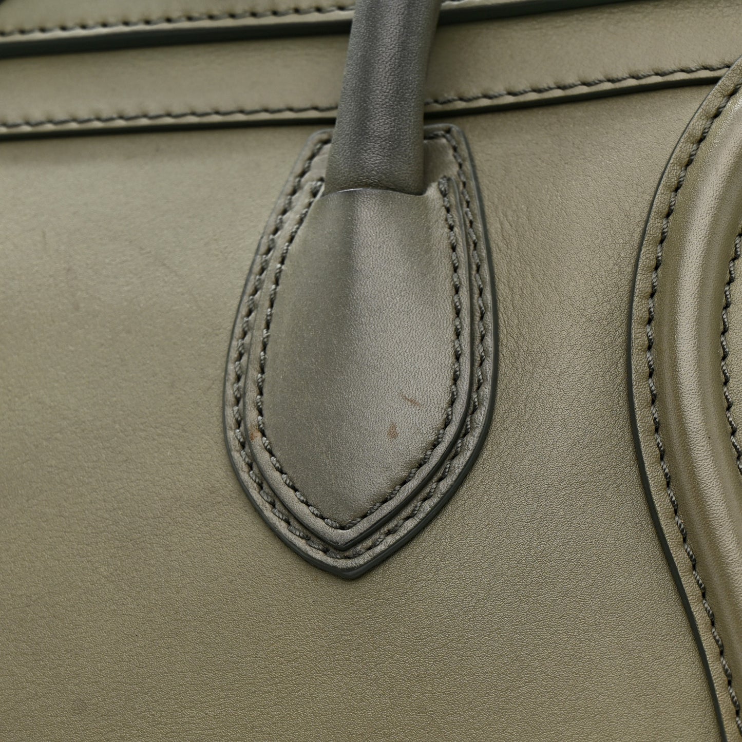 Smooth Calfskin Mini Luggage Almond