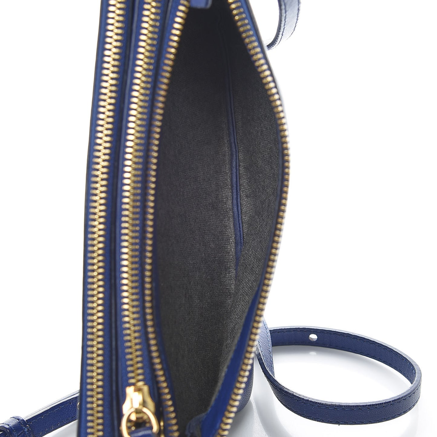 Lambskin Small Trio Crossbody Bag Electric Blue