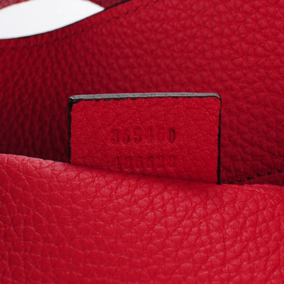 Gucci Soft Calfskin Small Jackie Top Handle Bag Hibiscus Red 6 of 7