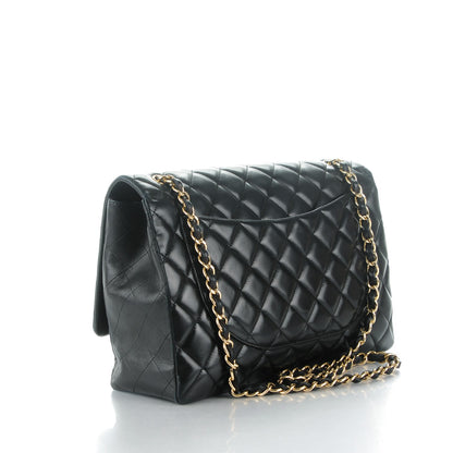 Chanel Lambskin Quilted Maxi Single Flap Black 3 of 9