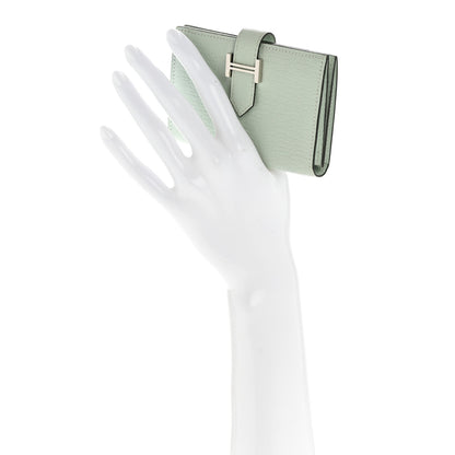 Hermes Chevre Mysore Bearn Card Holder Wallet Vert Peppermint 2 of 10