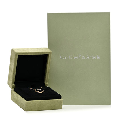Van Cleef & Arpels 18K Yellow Gold Black Onyx Vintage Alhambra Pendant Necklace 5 of 5