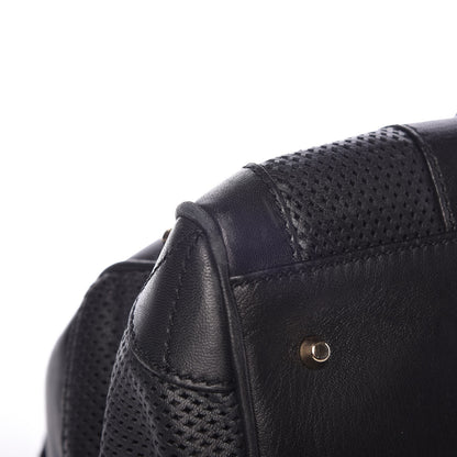 Versace Perforated Calfskin Madonna Satchel Black 8 of 12