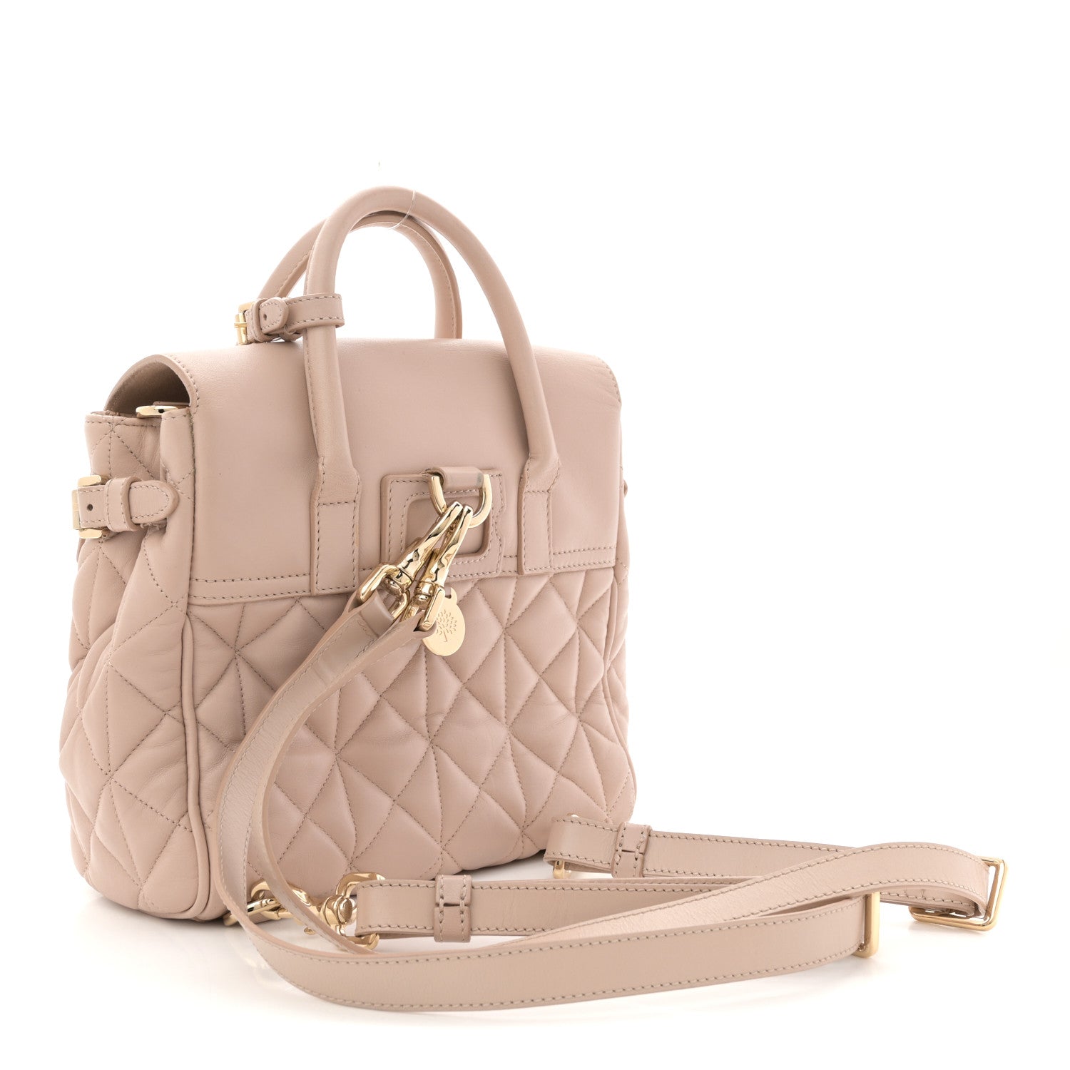 Mulberry Nappa Quilted Mini Cara Delevingne Convertible Bag Oatmeal 3 of 13