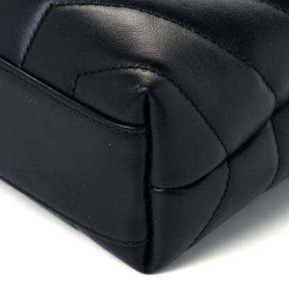 Saint Laurent Calfskin Y Quilted Monogram Toy Loulou Crossbody Bag Black 11 of 12