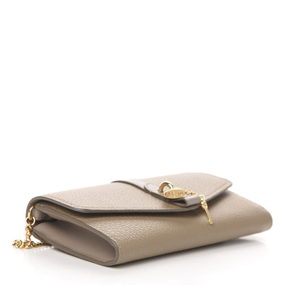 Chloe Grained Calfskin Aby Chain Wallet Motty Grey 4 of 7