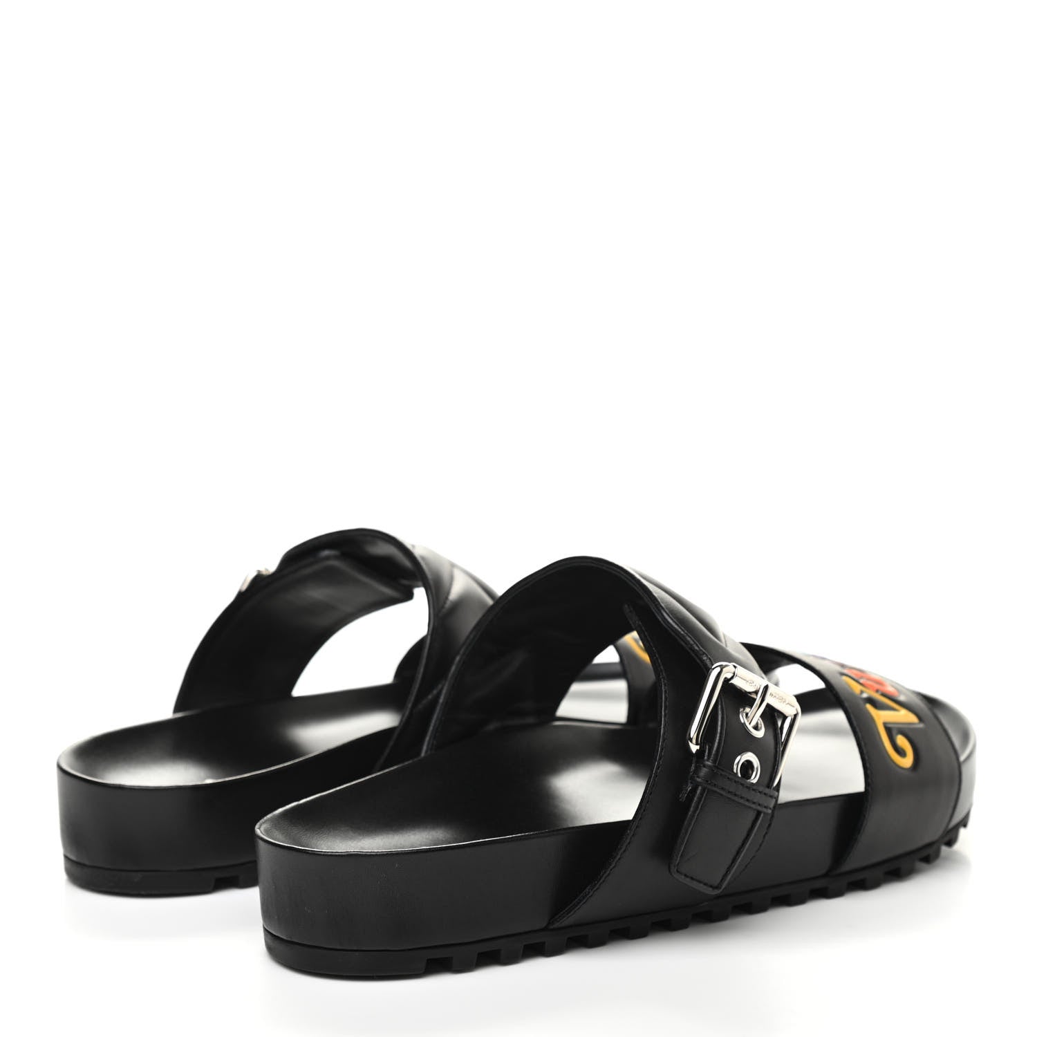 Louis Vuitton Calfskin New Wave Bom Dia Mule Sandals 40 Black 4 of 8