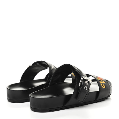 Louis Vuitton Calfskin New Wave Bom Dia Mule Sandals 40 Black 4 of 8