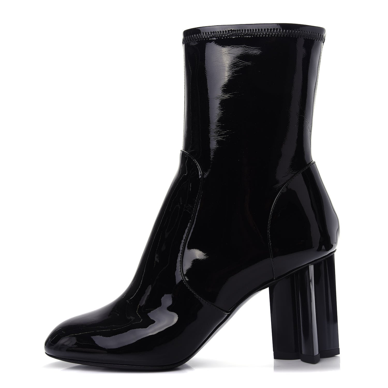 Louis Vuitton Patent Silhouette Ankle Boots 37 Black 1 of 10