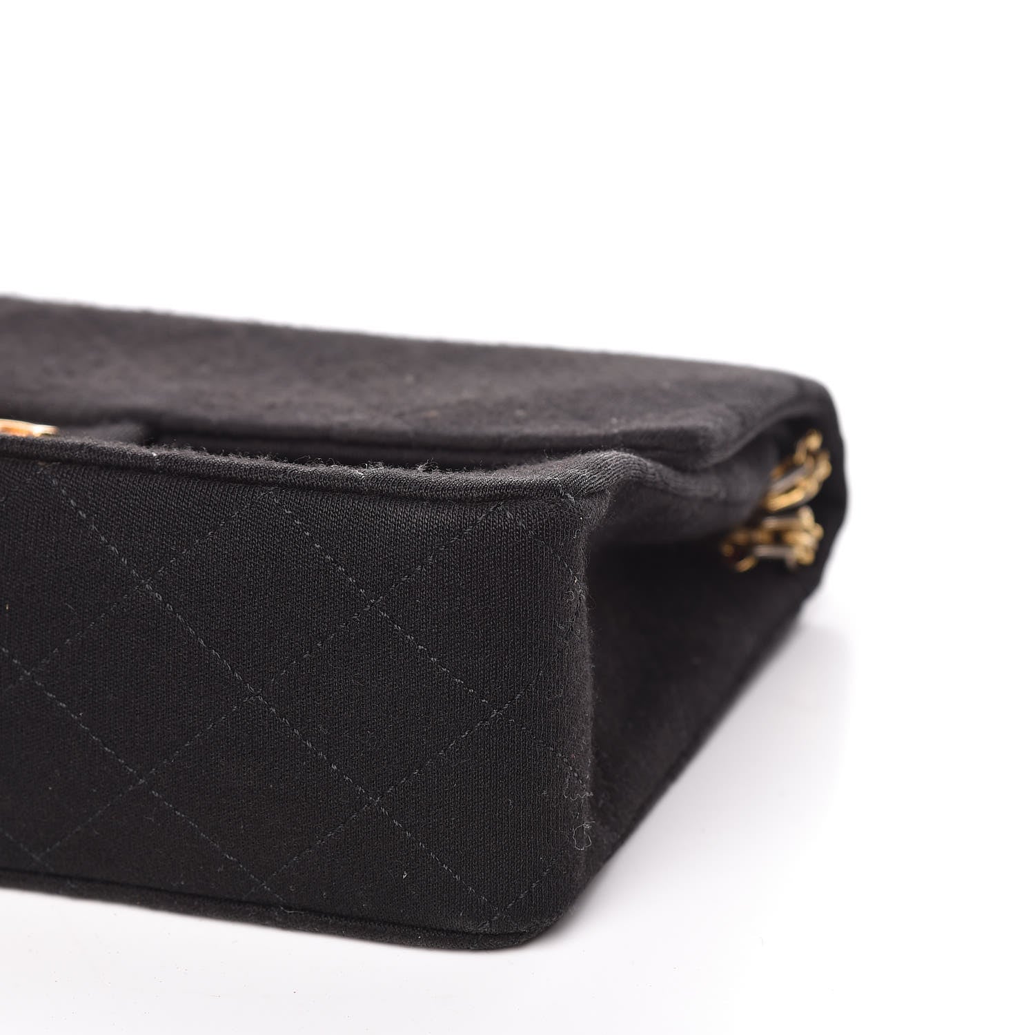 Chanel Jersey Quilted Medium Double Flap Black 6 of 17