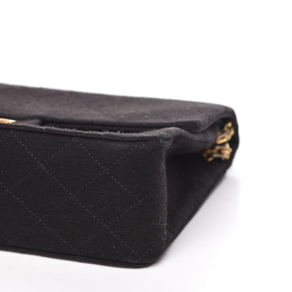 Chanel Jersey Quilted Medium Double Flap Black 6 of 17