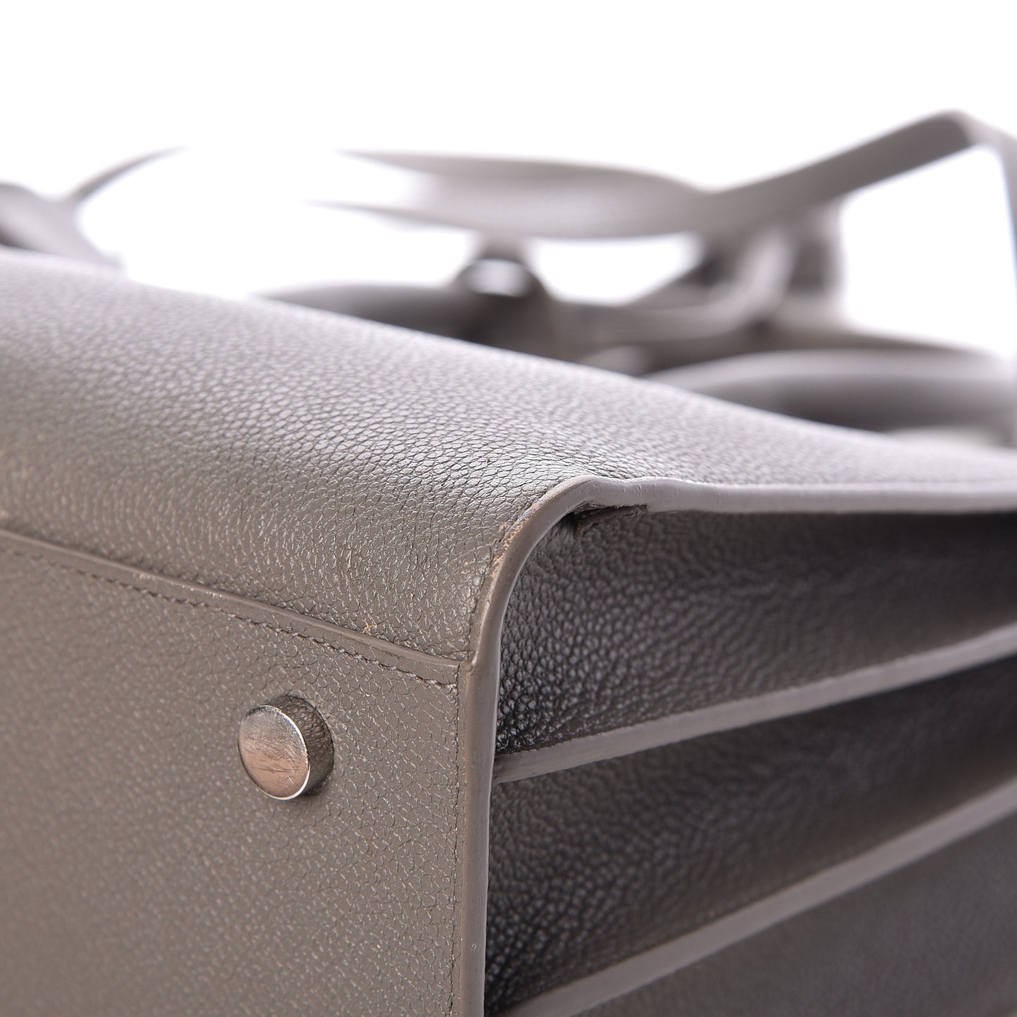 Grained Calfskin Small Sac De Jour Fog