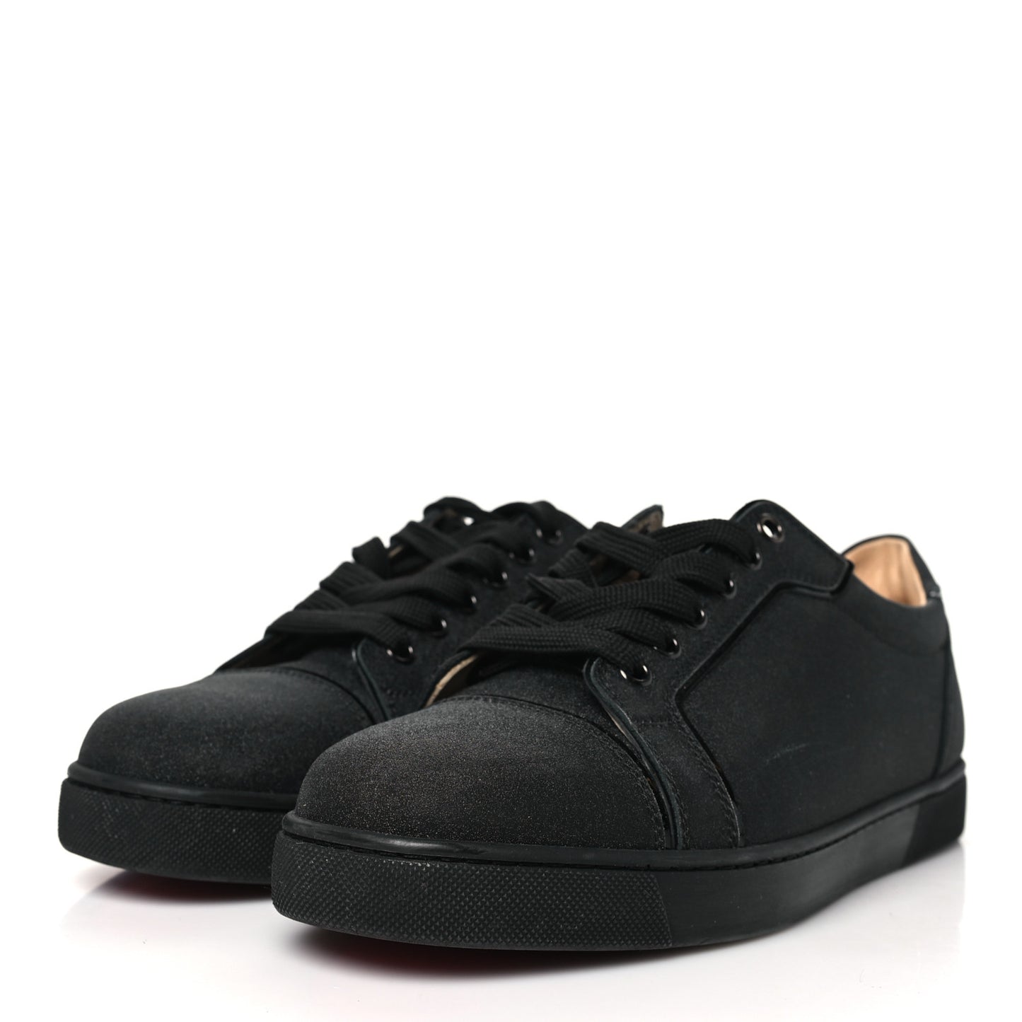 Glitter Calfskin Vieira Flat Sneakers 40 Black