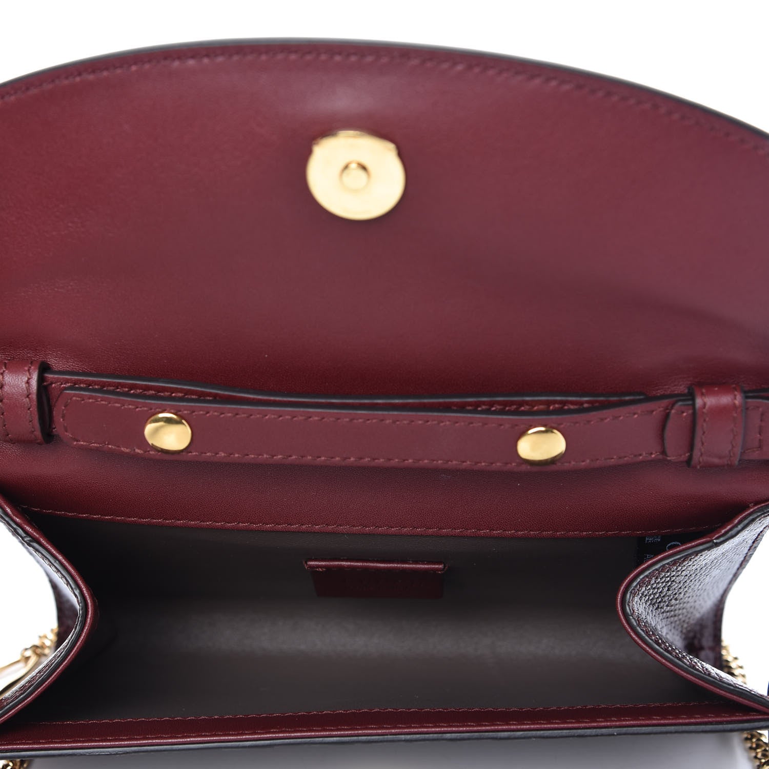 Gucci Lizard Mini Zumi Shoulder Bag Burgundy 5 of 10