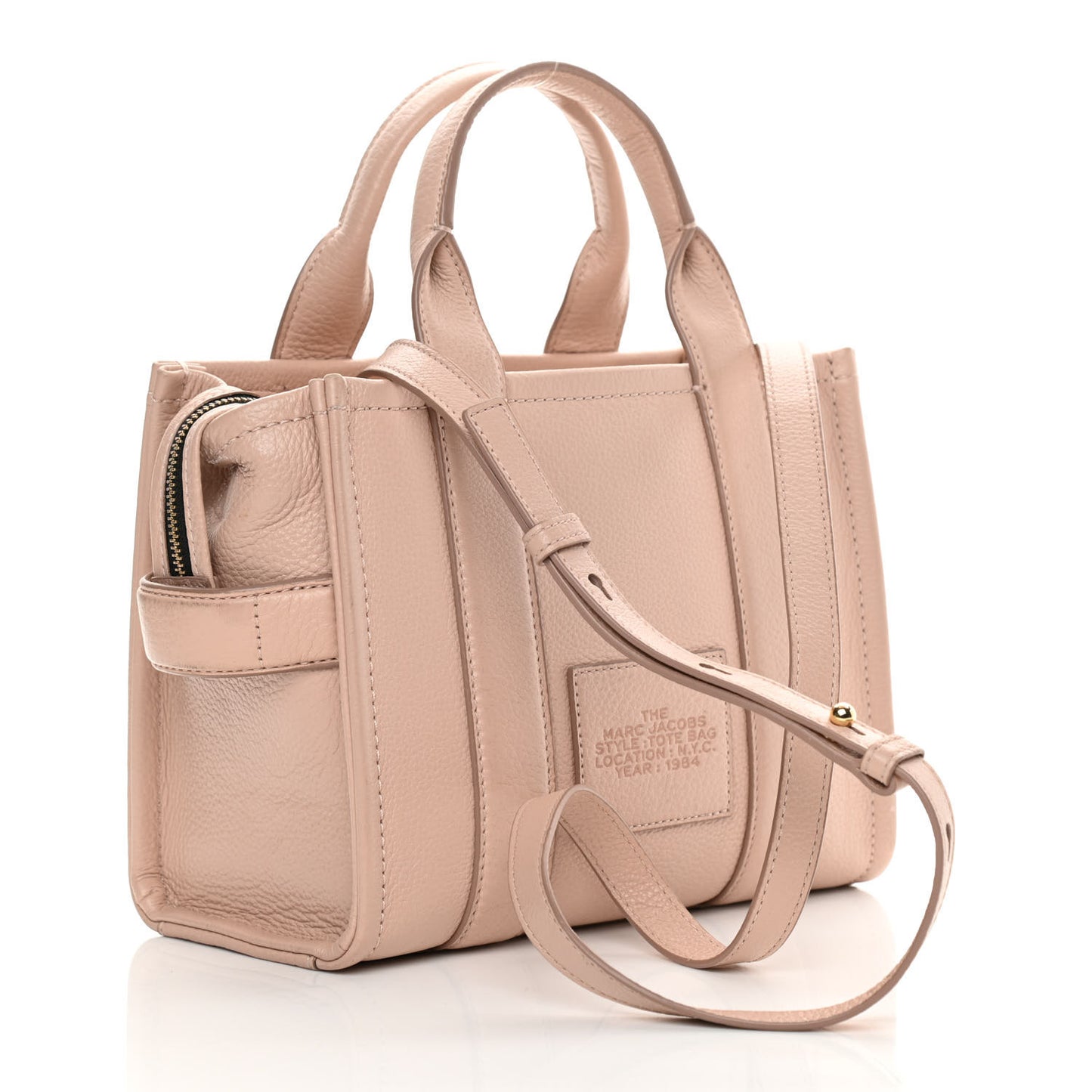Grained Calfskin Small The Tote Bag Rose Dust