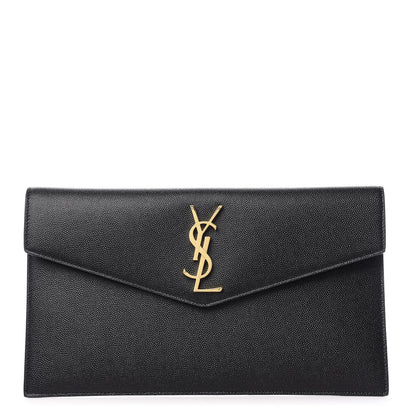 Saint Laurent Grain De Poudre Uptown Pouch Black 1 of 6
