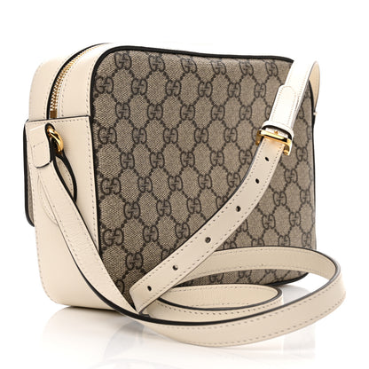 Gucci GG Supreme Monogram Small Horsebit 1955 Shoulder Bag Beige Mystic White 3 of 9