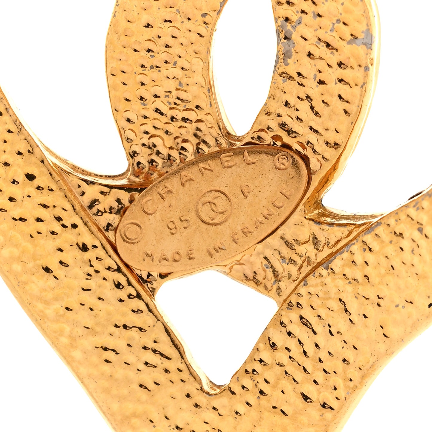 CC Heart Chain Pendant Necklace Gold