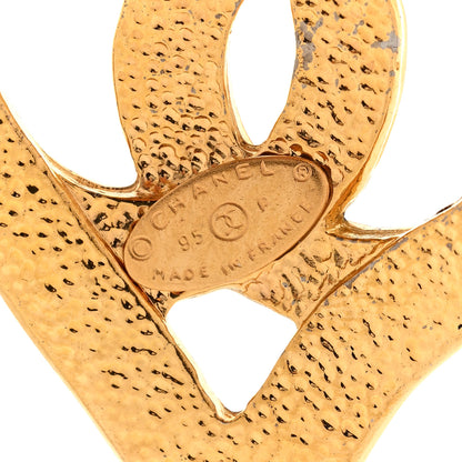Chanel CC Heart Chain Pendant Necklace Gold 5 of 5