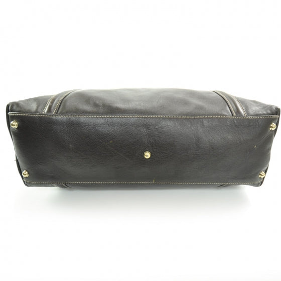 Gucci Leather Britt Tote Dark Brown 4 of 8
