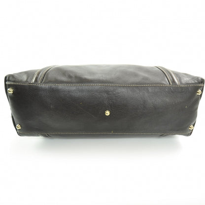 Gucci Leather Britt Tote Dark Brown 4 of 8