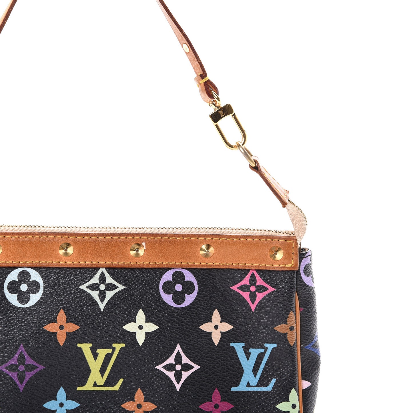 Monogram Multicolor Pochette Accessories Black