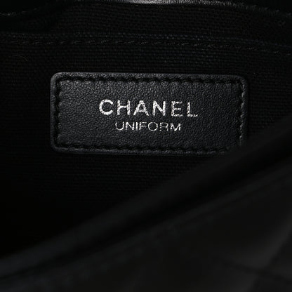 Chanel Calfskin Quilted CC Uniform Flap Belt Bag Black 5 of 11