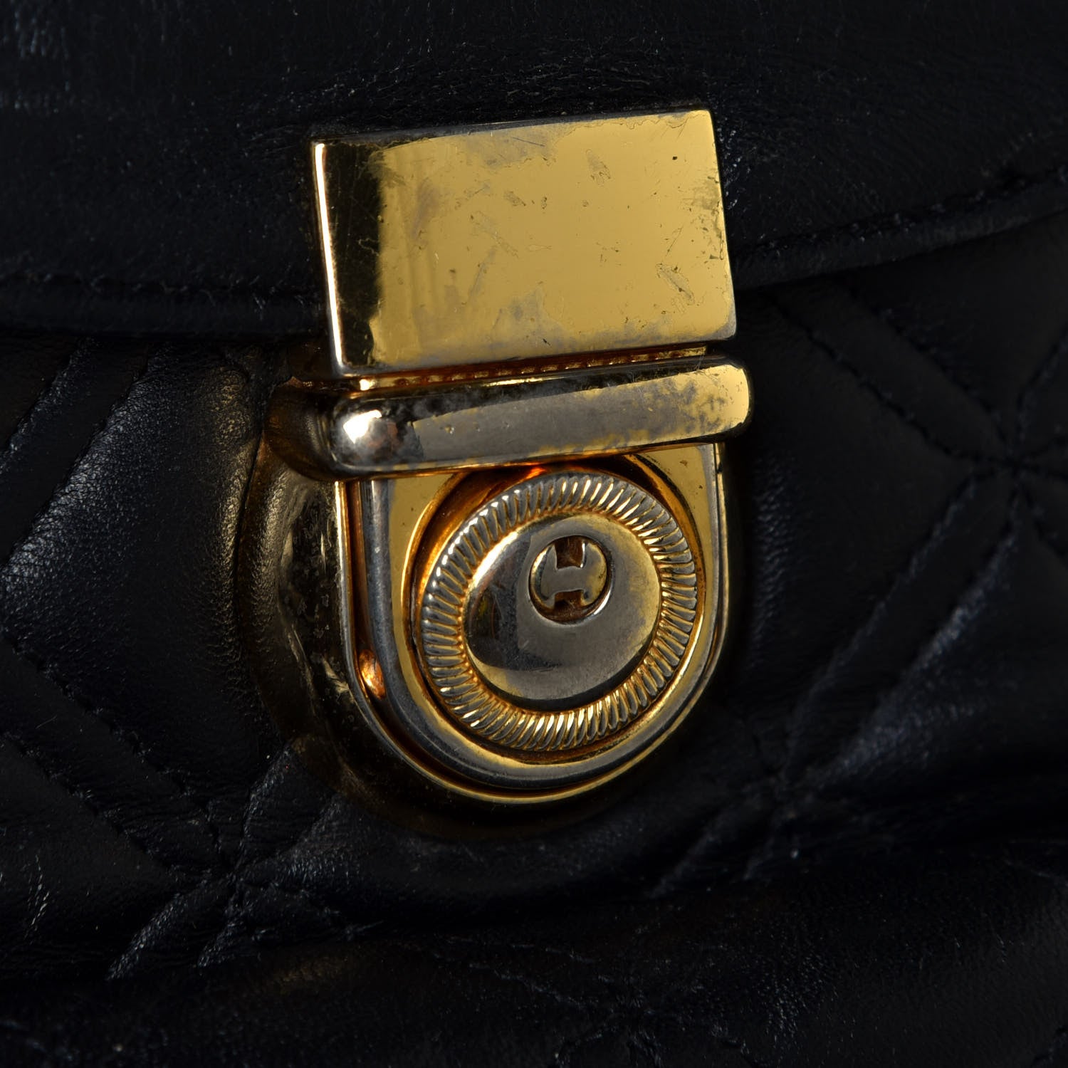 MCM Calfskin Quilted Studded Backpack Black 5 of 5