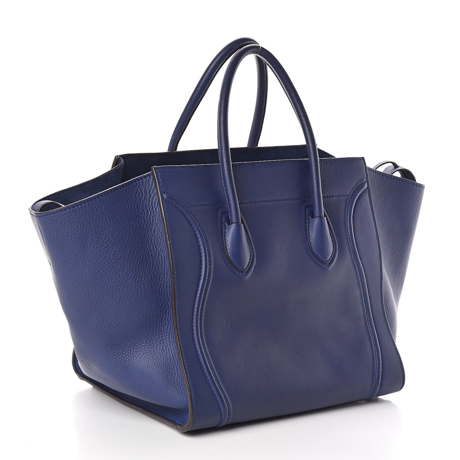 Celine Supple Calfskin Medium Phantom Luggage Indigo 3 of 9