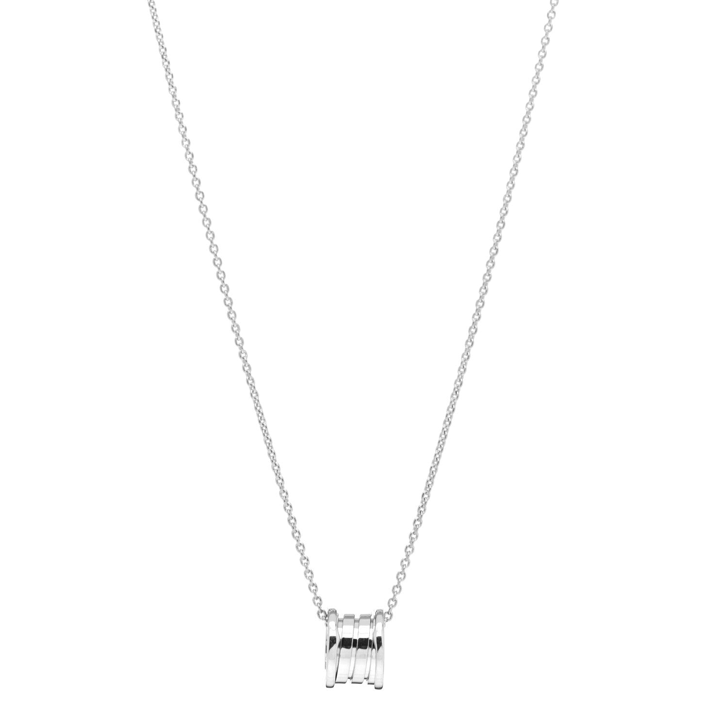 Bulgari 18K White Gold B.Zero1 Pendant Necklace 1 of 4