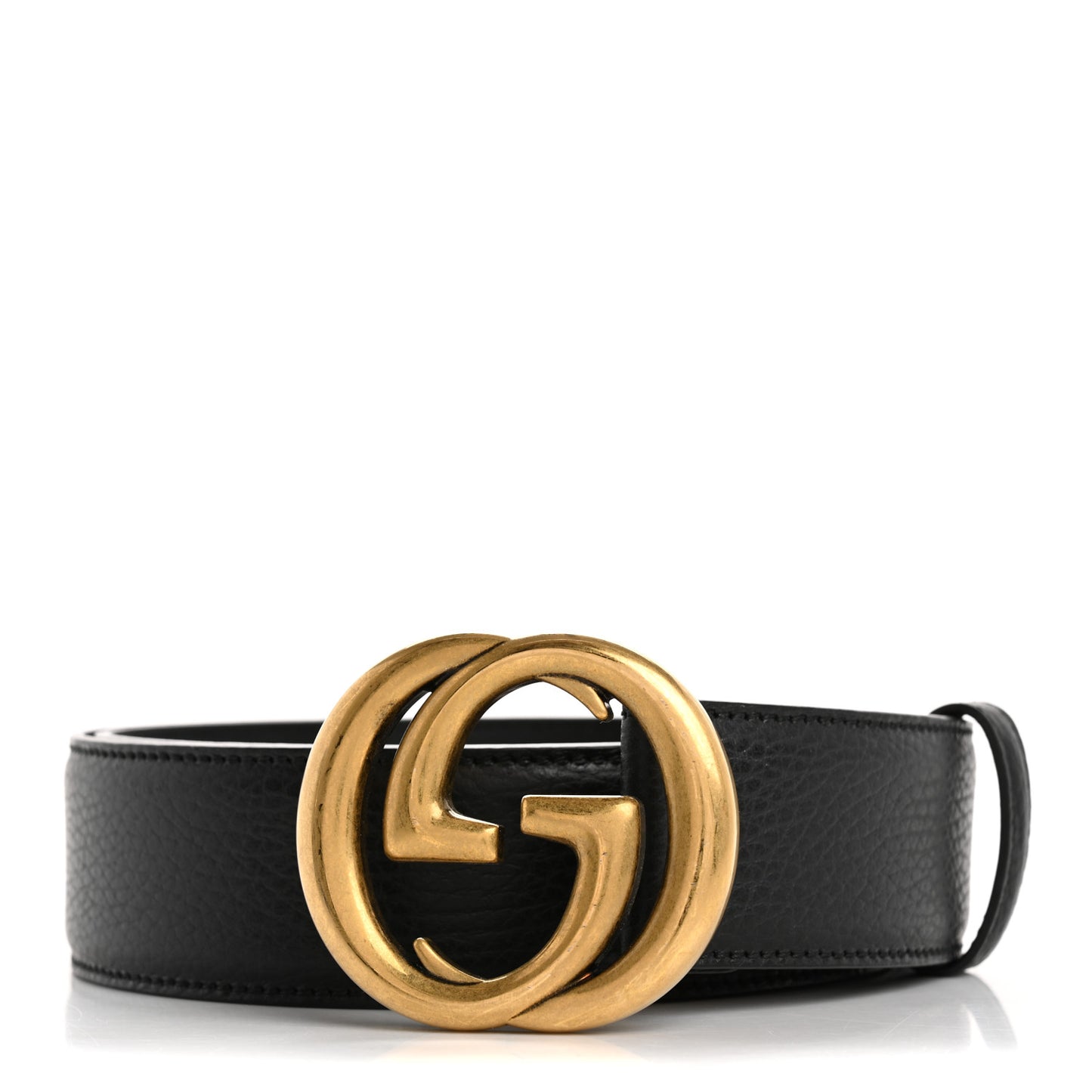 Dollar Calfskin Interlocking G Belt 85 34 Black