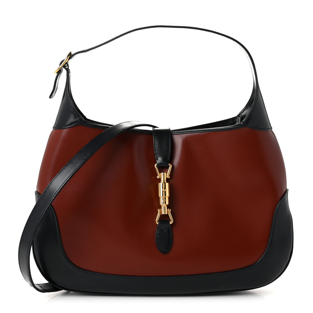 Gucci Boarded Dyana Lux Calfskin Bi-Color Medium Jackie 1961 Hobo Red Mineral Blue 1 of 10