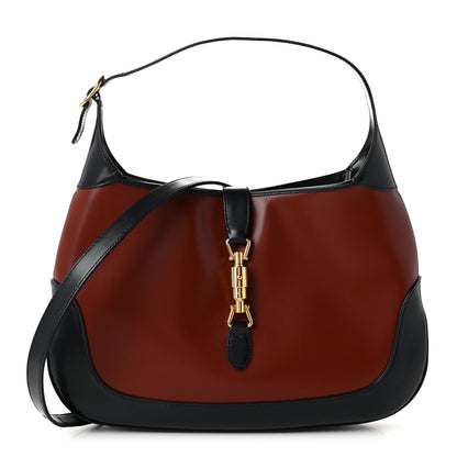 Gucci Boarded Dyana Lux Calfskin Bi-Color Medium Jackie 1961 Hobo Red Mineral Blue 1 of 10
