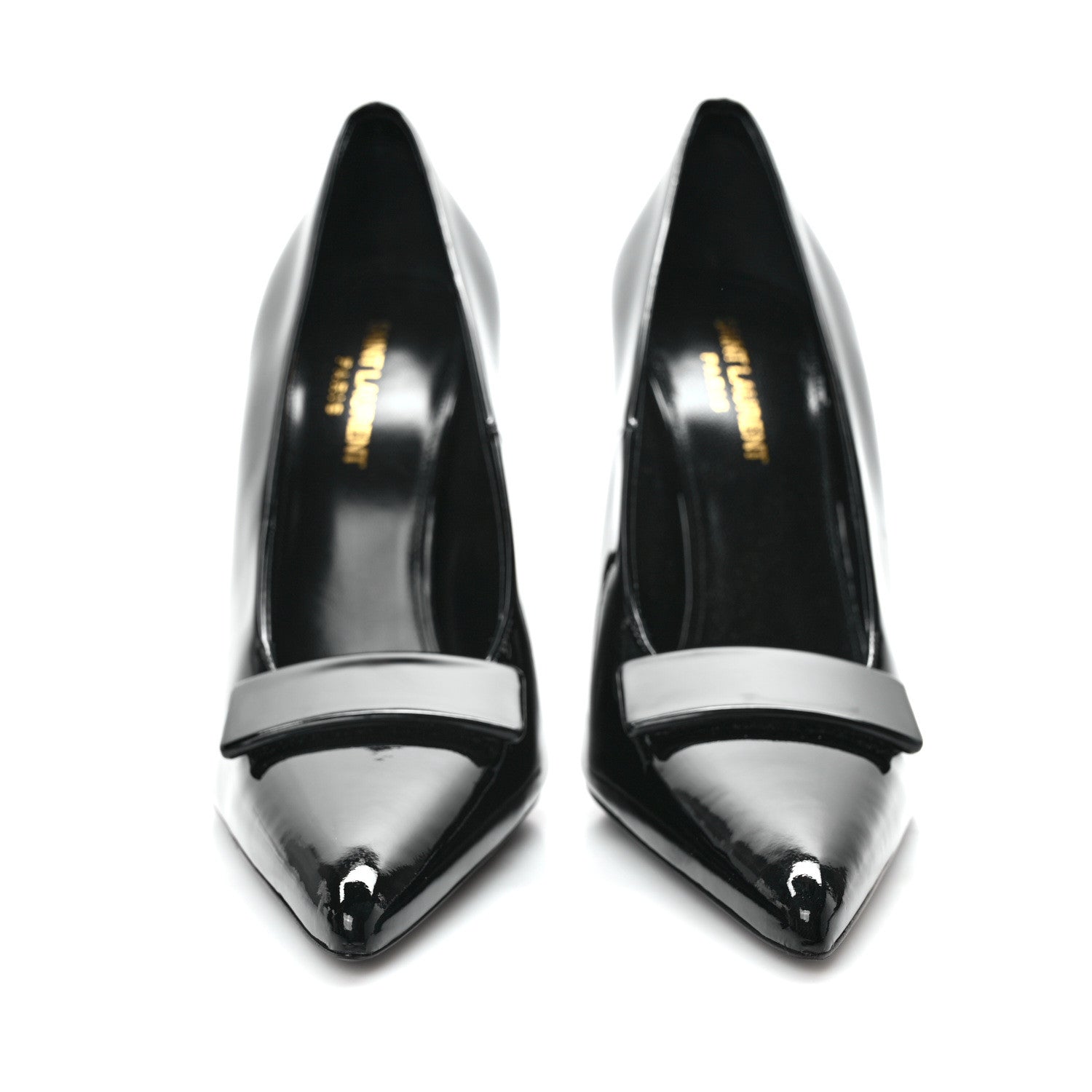 Saint Laurent Patent Calfskin Kayla 110 Pumps 38.5 Black 2 of 9