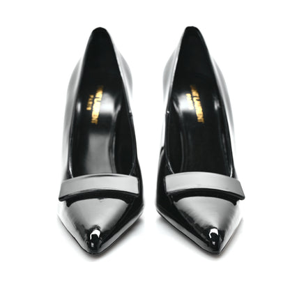 Saint Laurent Patent Calfskin Kayla 110 Pumps 38.5 Black 2 of 9