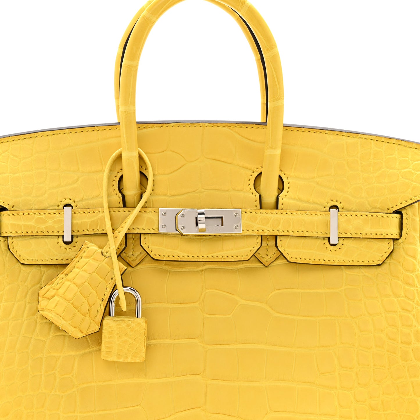 Matte Alligator Birkin 25 Mimosa
