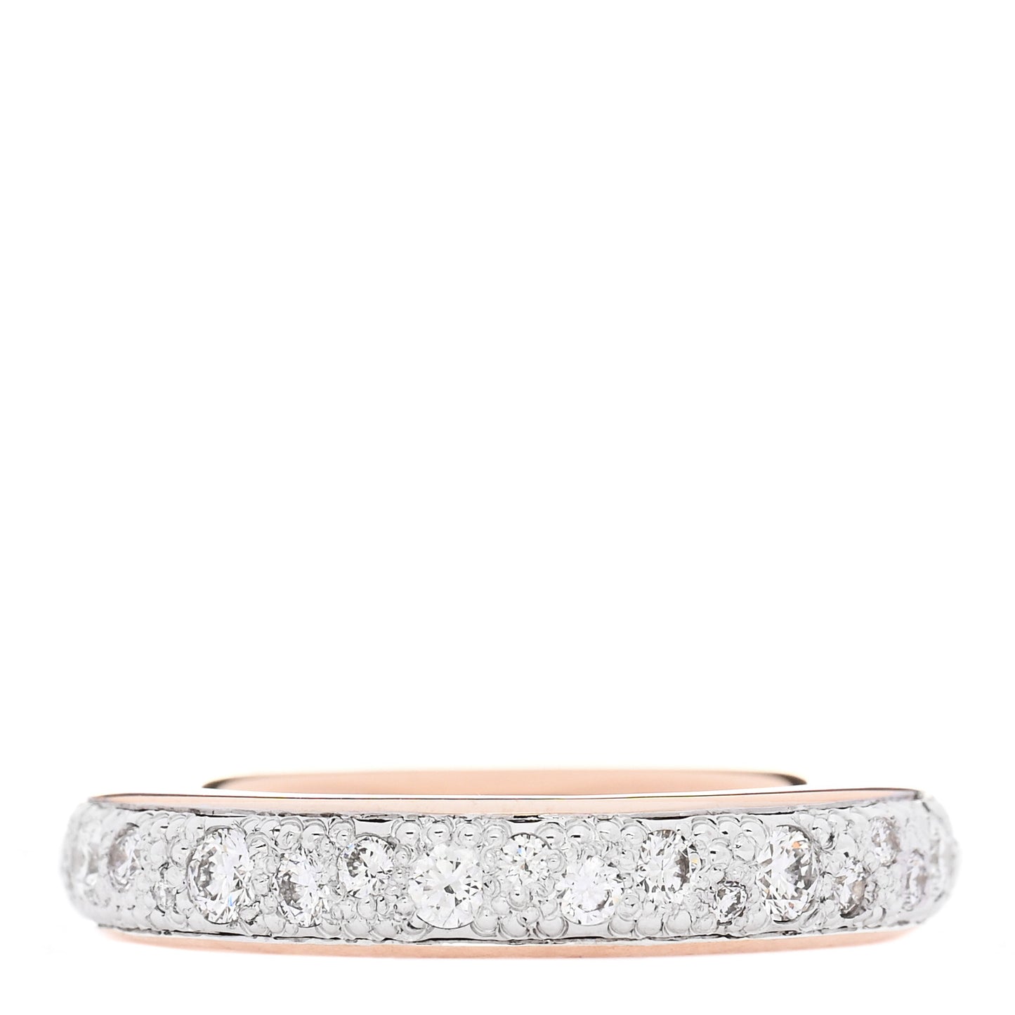 18K Rose Gold Diamond Iconica Band Ring 51 5.75