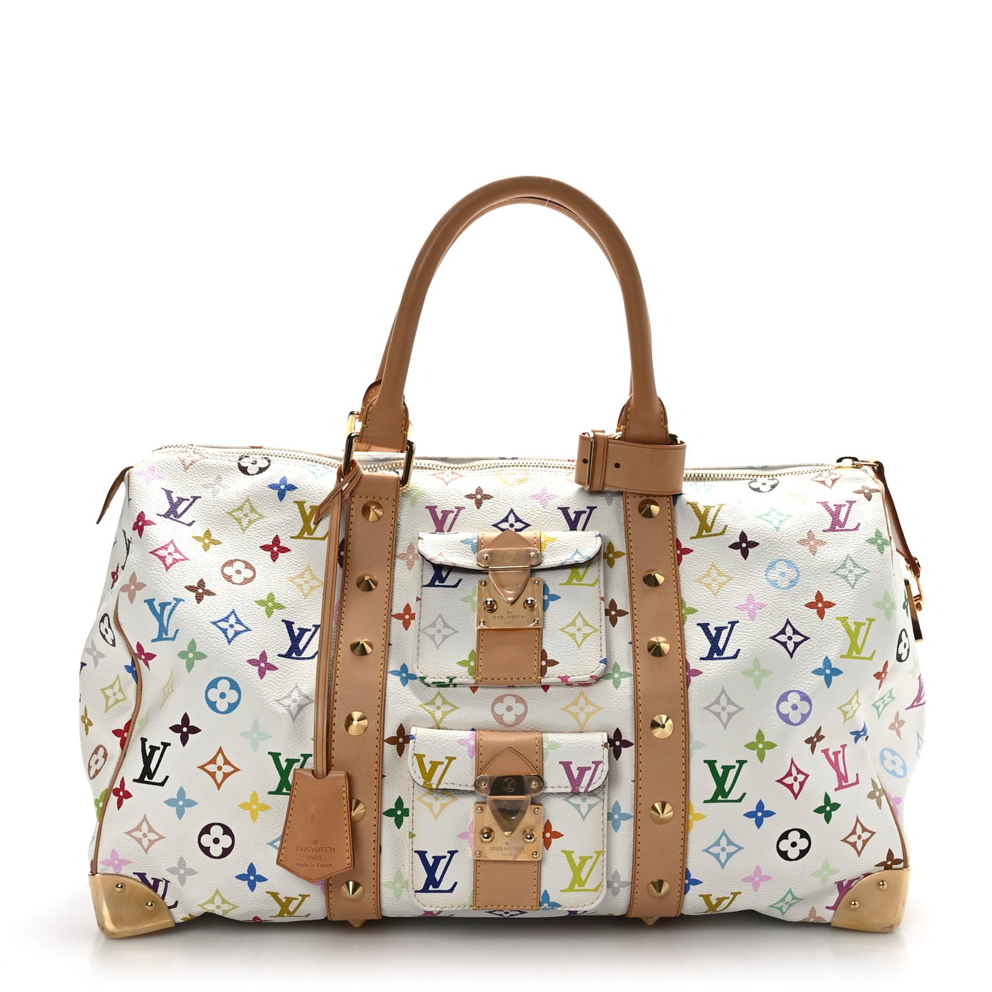 Monogram Multicolor Keepall 45 White