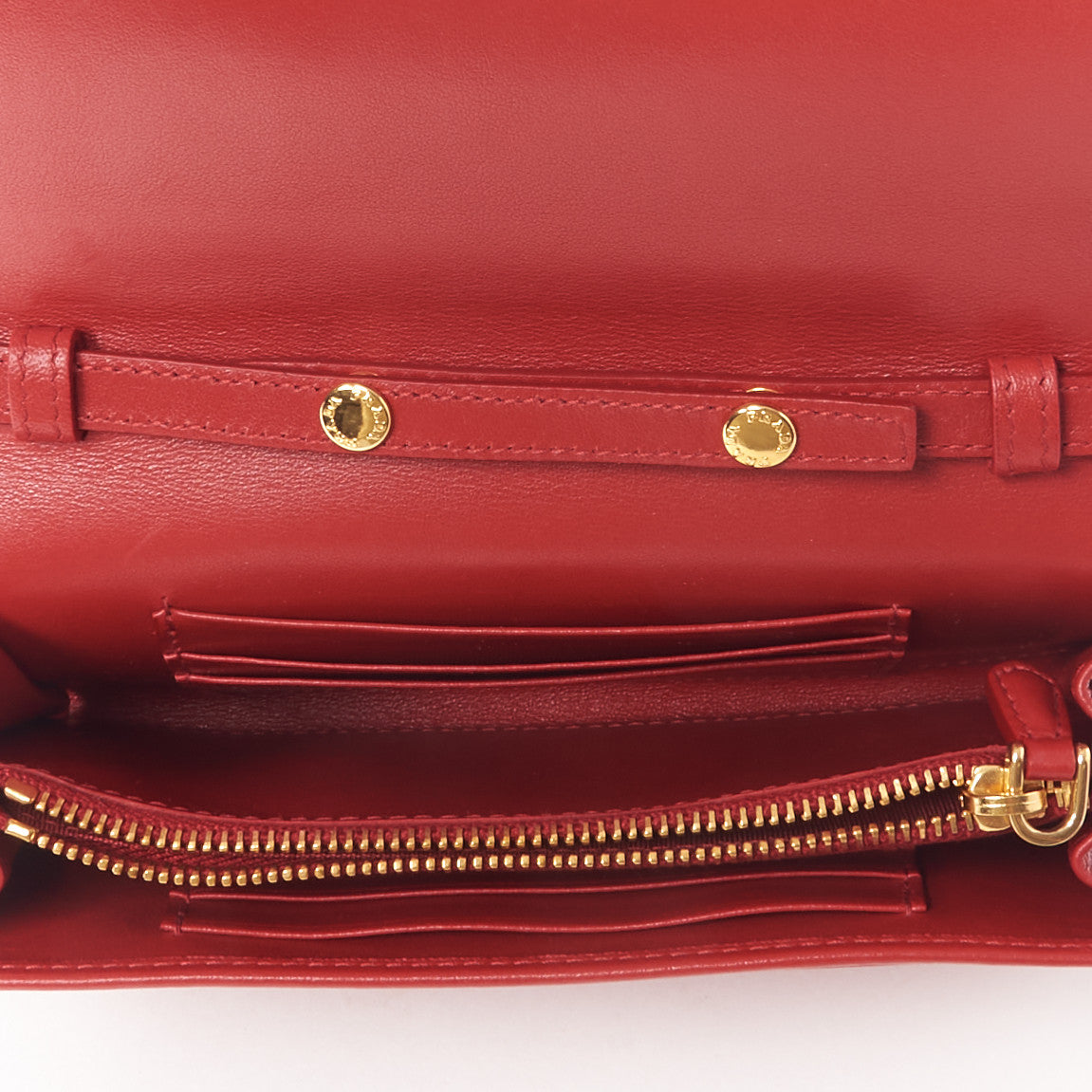 Prada Tessuto Quilted Mini Crossbody Wallet Fuoco 6 of 8
