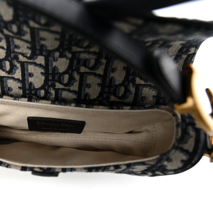 Christian Dior Oblique Mini Saddle Bag Blue 5 of 10