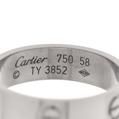 Cartier 18K White Gold 5.5mm LOVE Ring 58 8.5 4 of 4