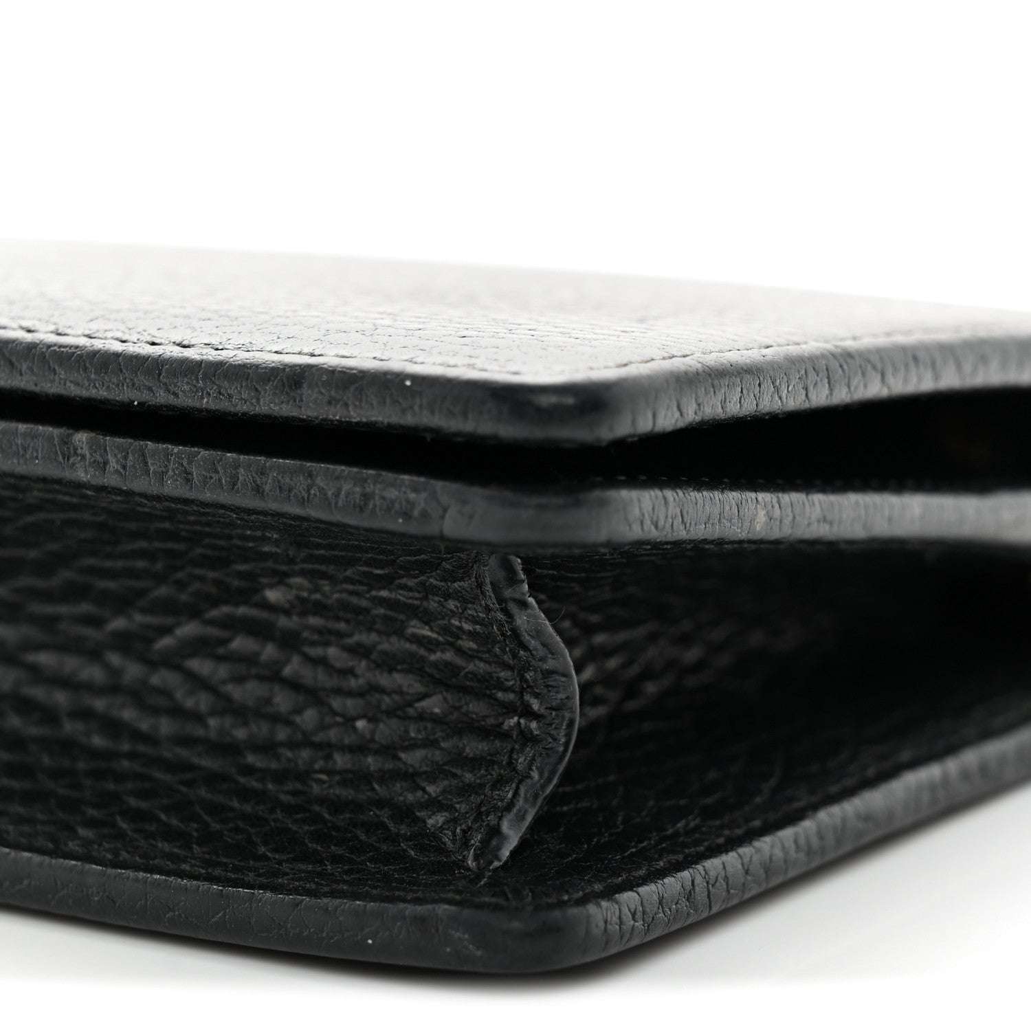 Gucci Calfskin Mini GG Marmont Chain Wallet Black 8 of 13