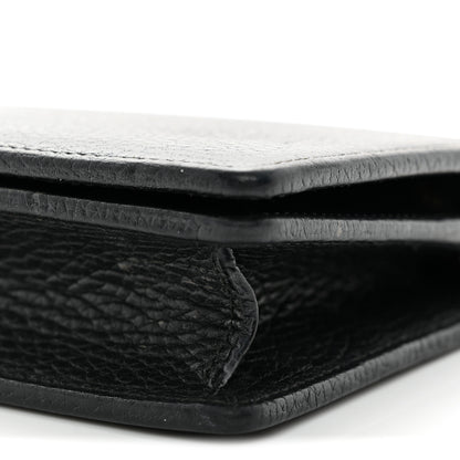 Gucci Calfskin Mini GG Marmont Chain Wallet Black 8 of 13