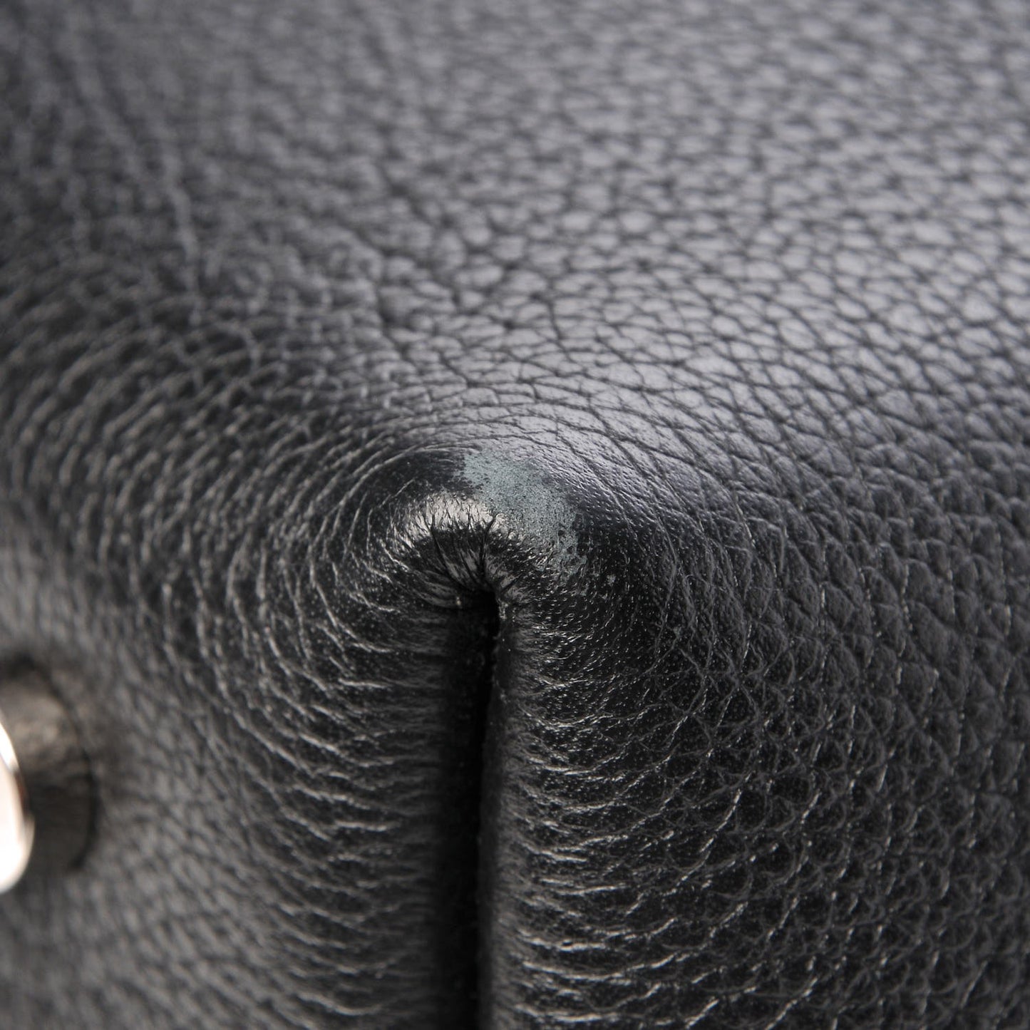 Grained Calfskin Small Blossom Tote Black