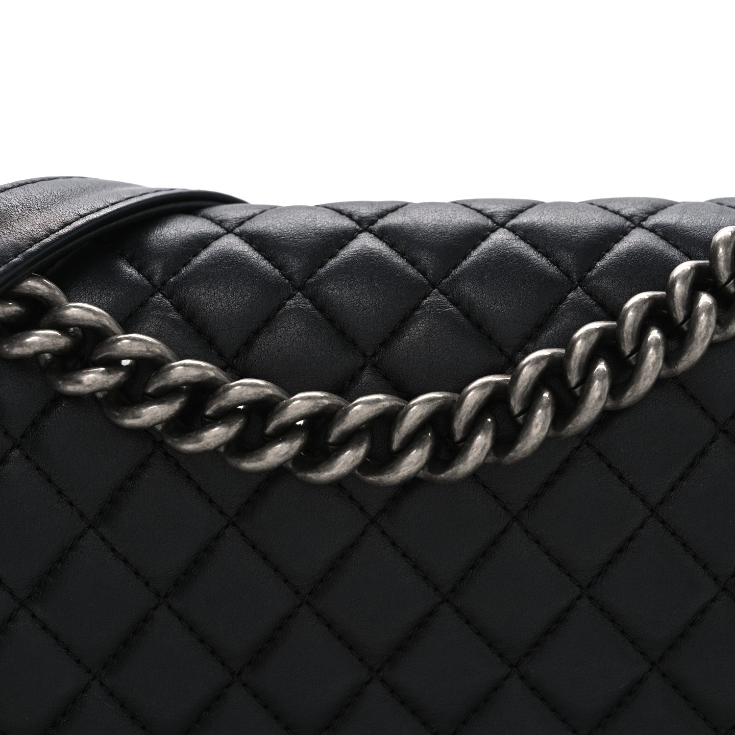 Chanel Lambskin Quilted Medium Boy Flap Black 8 of 10