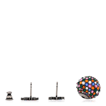 Christian Dior Crystal Mise En Dior Tribal Earrings Multicolor Antique Silver 3 of 4