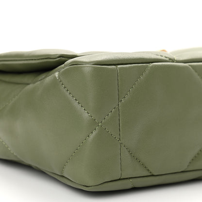 Chanel Lambskin Quilted Medium Chanel 19 Flap Green 9 of 10